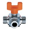 SANEI V63-13 Switchable Ball Valve, Water Flow Switching Type, Handle One-Touch Removable, Nominal 13