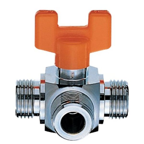 SANEI V63-13 Switchable Ball Valve, Water Flow Switching Type, Handle One-Touch Removable, Nominal 13