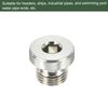 YOKIVE 3 Pcs M10 x 1 Pipe Plug, Male Thread Internal Hex Head Socket Pipe Fitting Plug | Pipe Accessories, Great for Terminate Pipe Ends (Silver)