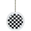 Carolina Hardware and Decor 1102F Black Checkered Solid Ceramic Fan Pull