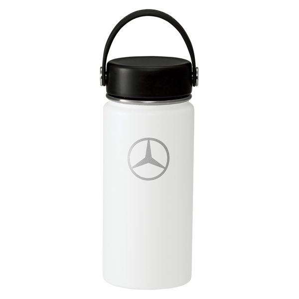 Mercedes-Benz Collection Hydro Flask 16 oz Stainless Steel Bottle, Wide Mouth Type, whites