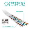 Elecom LD-GFAT Series LAN Cable, CAT6A, Snagless Connector, Super Flat