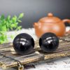 Firstnos 1.57inch Chrome Steel Black Baoding Balls for Hand Therapy, Exercise, and Stress Relief,2pcs
