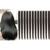 12 PCS Colored Clip in Hair Extensions,22 Inch Straight Party Highlights Clip on Synthetic Hair Extension for Girls Synthetic Clip in Long Hair Accessories for Women (Black)
