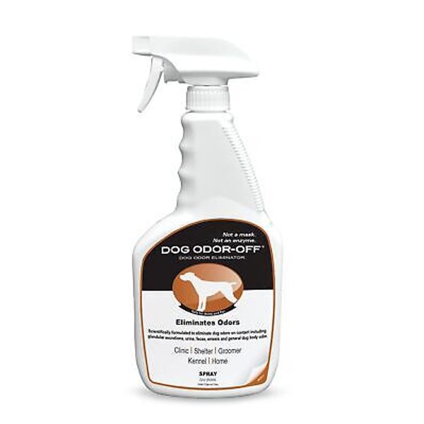 THORNELL Dog Odor-Off Pet Odor Eliminator Spray Bottle – Ready to Use Dog Car...