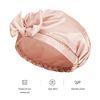 Reusable Bow Bath Cap Waterproof Shower Bonnet Turban Shower Hat Adjustable Bath Cap for Women Girl Beauty Hair Spa (Pink+Black)