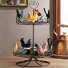 Rooster 2 Tier Serving Tray Stand Spice Rack Countertop Pantry Kitchen Organizer