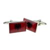 X2BOCF072 - Albania Flag Cufflinks Presented in a Cufflink Box