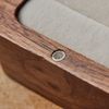 Personalised Wedding Ring Box Holder for 2 Rings With Script Design RB-5 Brown