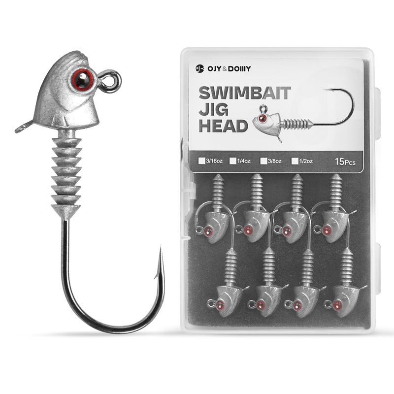 Major Fish Connector Jig Testine Wire Keeper Jighead, 3 pezzi, 10