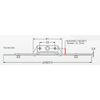 uPVC Window Lock Inline Espag Window Lock - 800mm - 20mm Backset