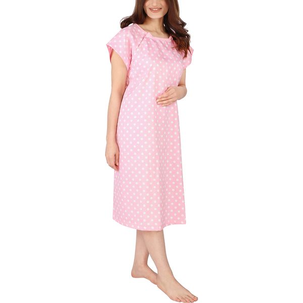 Utopia Care Hospital Gown, Patient Gown (Small-Medium, Pink)