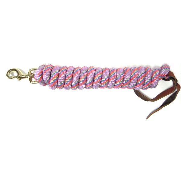 Hamilton Cowboy Braided Rope Lead, Multi-Weave Lavender, 5/8" Thick x 10' Long