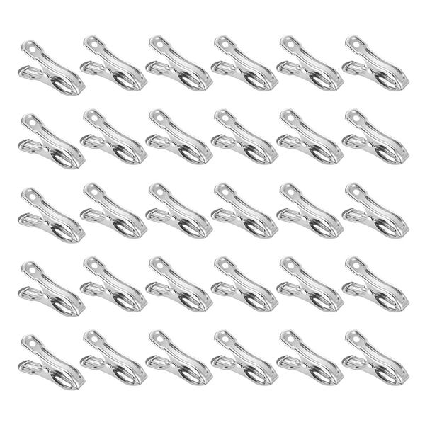 HLIWS Towel Clip-30 pcs Windproof Clips,Stainless Steel Beach Towel Clips,for Lounge Cruise Pool Boat Blanket Keep Your Towel from Blowing Away(5 * 3cm)