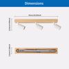 ANWIO White Ceiling Lights,Bedroom Kitchen Spotlights Ceiling Lights,Hallway Ceiling Light Fitting with E27 Base,Adjustable 3 Way Light Ceiling Spots Lamp(EUC-EA19- NO Bulbs)