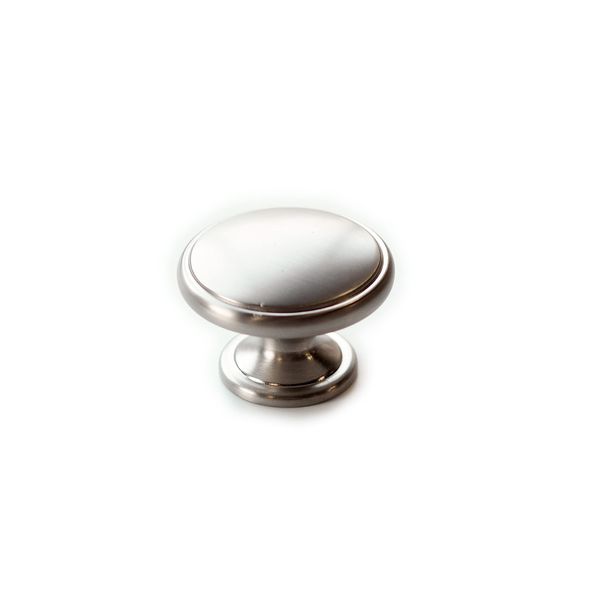 Brushed Nickel Knobs and Cup Handle for Kitchen Cabinets | Bedroom | Bathroom | Furniture | Cupboards (38mm Diameter Knob)