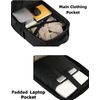 Rolling Backpack, 17 Inch Water Resistant Wheeled Laptop Backpack, Carry on Lugg