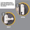 DAJING x2 Sash Jammers - Extra Security Locks for uPVC Doors & Windows - White