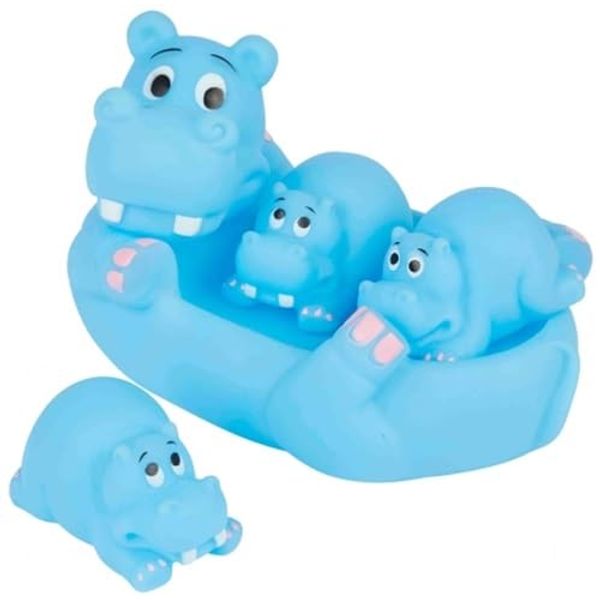 Ravensden Hippo Blue Bath Set, 16cm