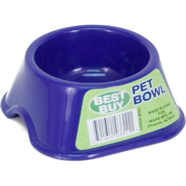 Ware Manufacturing Best Buy Plastic Pet Bowl for Small Pets - Small