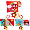 Mickey Mouse Soft Teether Book for Babies with Crinkle Squeak and Mirror