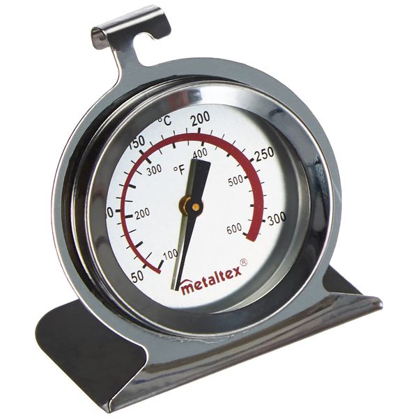 Metaltex Oven Thermometer - Grill Thermometer, Stainless Steel, Silver, Size: 3.8 x 9.5 x 15.8 cm 298052