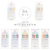 Zebra Mildliner WKT7-5C-NTC Highlighter, Natural Mild, 5 Colors Set