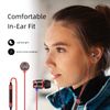 Soundmagic E10C In Ear Isolating Earphones with Microphone - Black/Red