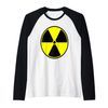 Radioactive Radiation Hazard Sign Warning Caution Symbol Raglan Baseball Tee