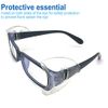 2 Pairs Safety Glasses Side Shields,Fits Medium to Large Eyeglasses Clear