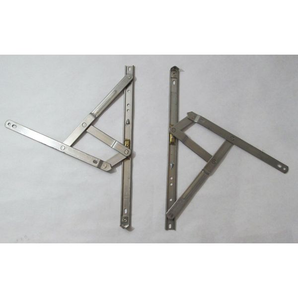 2 NEW AMESBURY TRUTH 12" STAINLESS STEEL CASEMENT WINDOW HINGES 4-BAR 401 SERIES