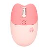 PUSOKEI Cute Cat Wireless Keyboard and Mouse Combo,2.4G USB Compact Silent Keyboard,Candy Colors,Compatible with Windows,OS X,Android,Computer,Laptop,PC,Tablet (pink)