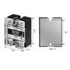 Heschen Single Phase DC/AC Solid State Relay, SSR-120DA, Input 4-32VDC, Output 24-480VAC, 120A 50-60Hz