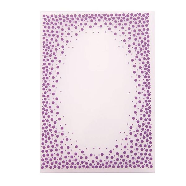 arriettycraft Dots Circle Window Frame Plastic Embossing Folder for Scrapbook DIY Album Card Tool Plastic Template Folders