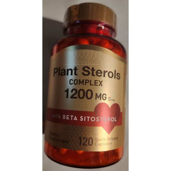 Plant Sterols 1200 mg Complex w/ Beta Sitosterol (per serving) 120 caps