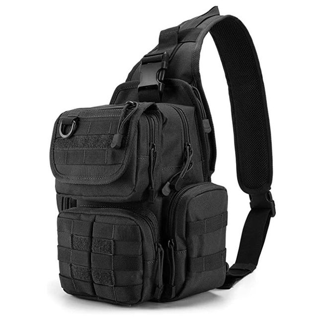 Tactical Sling Bag Chest Shoulder Fanny Pack Cross Body Molle Pouch Men  Backpack