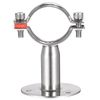 sourcing map Wall Mount Ceiling Mount Pipe Support, 304 Stainless Steel Adjustable Pipe Strap Clamp for 48-51mm Pipe