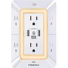 Multi Plug Outlet Surge Protector - 6 Outlet Extender with 3 USB Ports