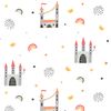 Mane by TIM & TAM Satin Crib Fitted Sheet (Castle)