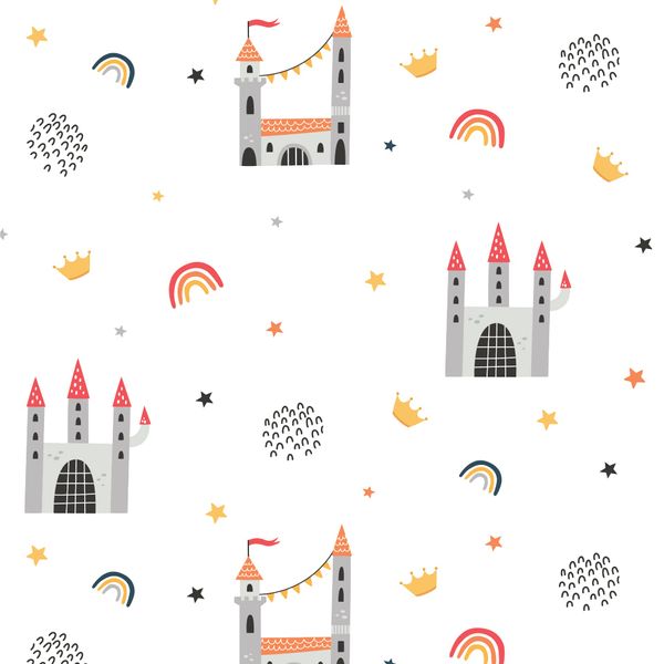 Mane by TIM & TAM Satin Crib Fitted Sheet (Castle)