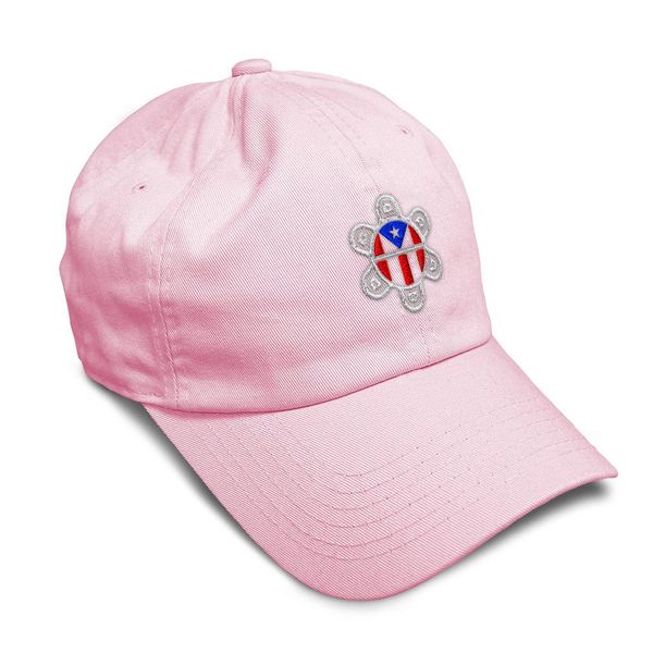 Soft Baseball Cap Puerto Rico Flag Sol Taino A Embroidery Flags Country Flag Twill Cotton Palau Flag Dad Hats for Men & Women Soft Pink Design Only