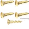#4 x 3/4" Solid Brass Wood Screws Oval Head Slotted Drive Quantity 100