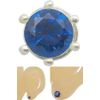 Buzz Shot Milk Crown Silver Earrings, Silicone Sterling Silver Silver, Quartz