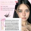 EMEDA Cluster Lashes 70 Pcs DIY False Eyelashes With Tweezers C Curl Individual Lashes 11mm 12mm 13mm 14mm Manga Lashes DIY Eyelash Extensions Thin Band Natural Cluster Lash Kit (Mix 11-14mm)
