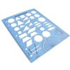 LEARNING ADVANTAGE Geometry Template - Sturdy Geometric Stencil to Draw 2D Shapes and Measure Angles - Includes Ruler plus a Number Line with Negative Values