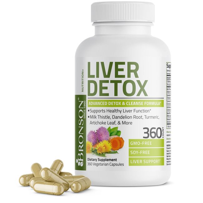 Bronson Liver Detox Advanced Detox & Cleansing Formula, 360 Capsules