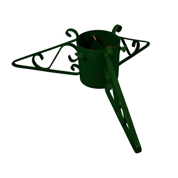 Garden Pride Christmas Tree Stand - 5" Base - Metal - Solid Steel - Plastic Coated (Green)