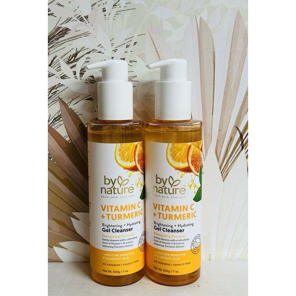 2-Pack By Nature ~ Vitamin C & Turmeric Hydrating Gel Cleanser 7 oz Each