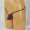 Men's 2-Way Stretch Bubble Print Tiny Thongs Purple