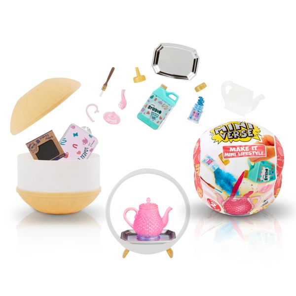 MGA's Miniverse Make It Mini Lifestyle Series 2 Mini Collectibles, Mystery Blind Packaging, DIY, Crafts, Resin Play, Replica Items, Molds, Teapots, Teacups, Candles, Vase Collectors, 8+